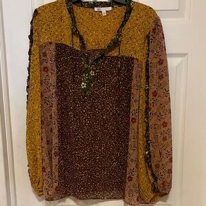 DR2 Mustard and Floral Blouse